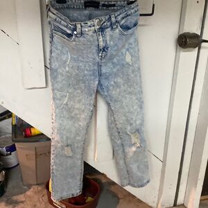 Kendall and Kylie high  waisted ankle length jeans stone wades size 5